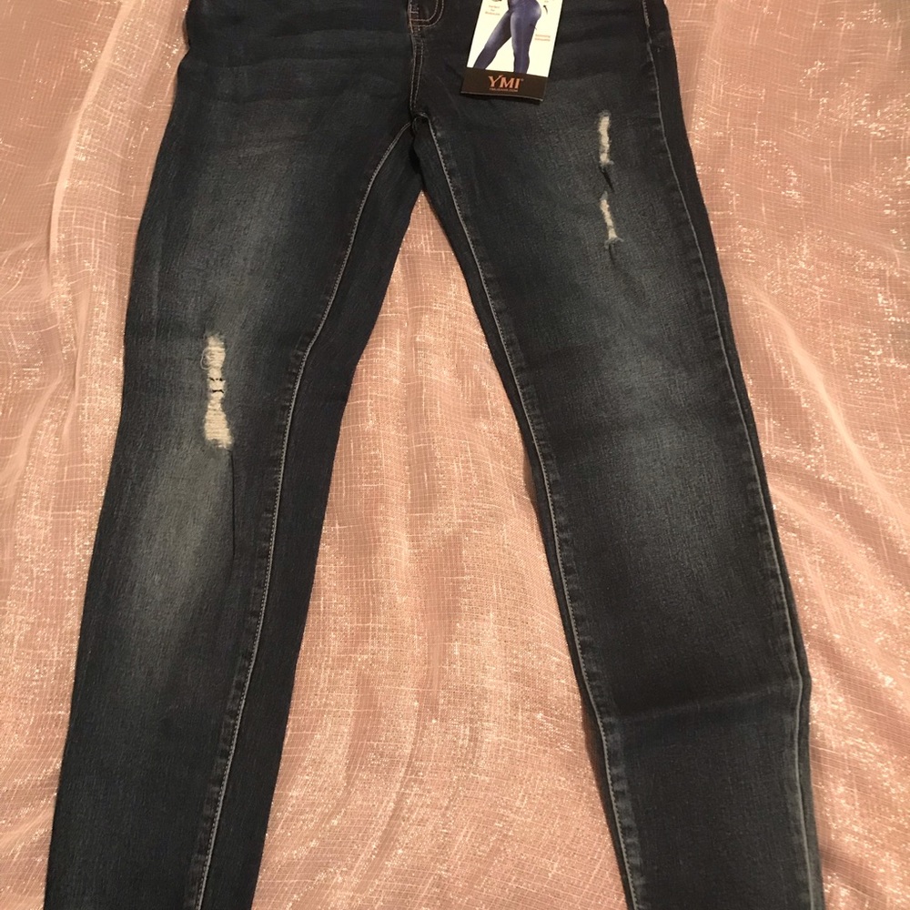 3 button high rise jeans